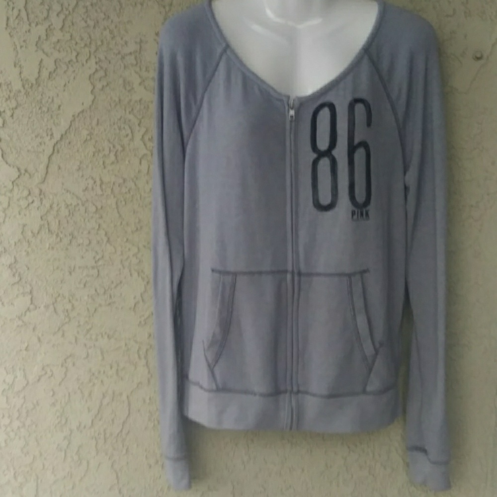 Pink Victoria's secret  zippered pocket sweater